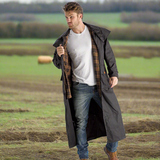 The Long Ridge Oilskin Mens Full Length Duster Coat - The Findery NZ