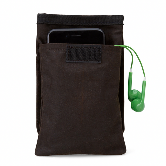 Oilskin phone pocket back view