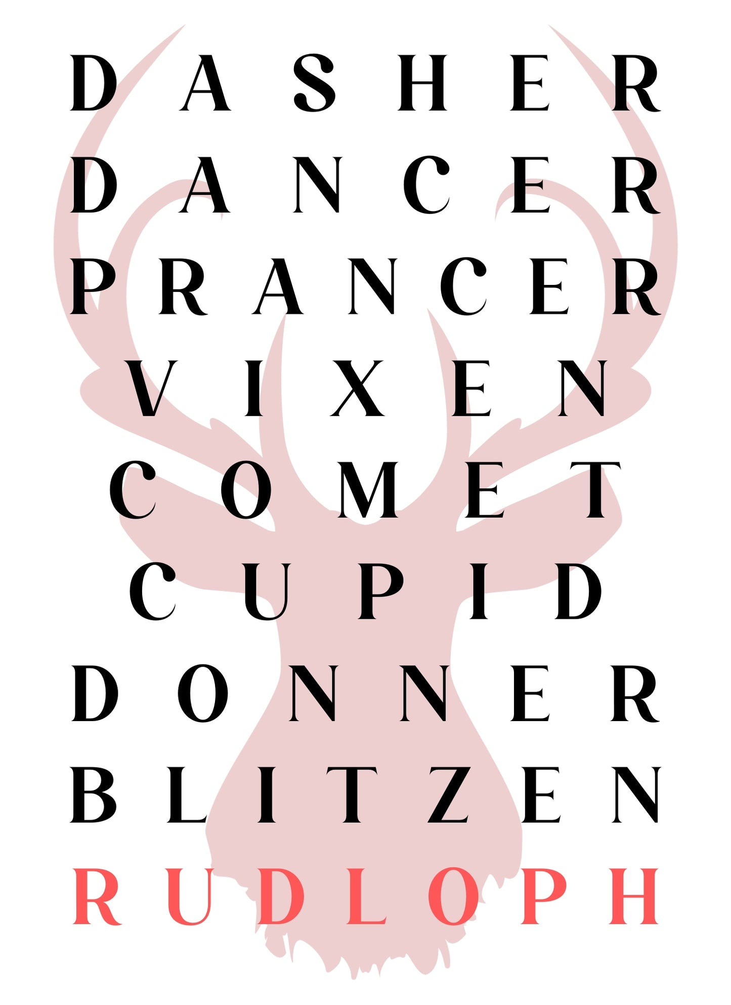 Christmas Raindeer Wall Art