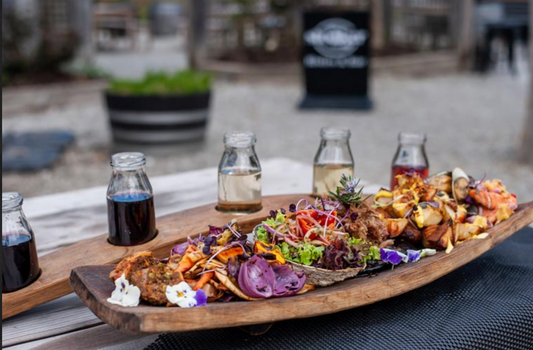 Bannockburn Wide Wine Barrel Platter - 550mm x 240mm