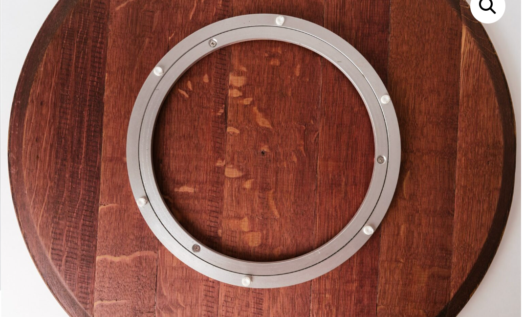 Wine Barrel Head - Lazy Suzan Platter