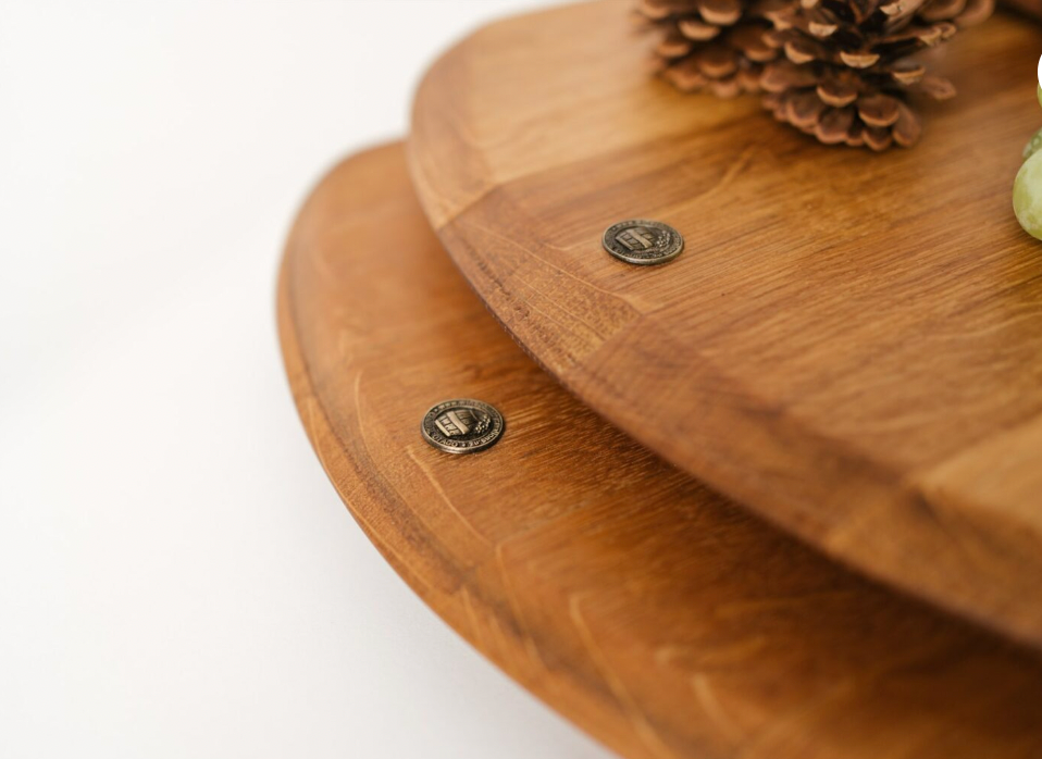 Wine Barrel Head Serving Platter | Rustic NZ Made Board