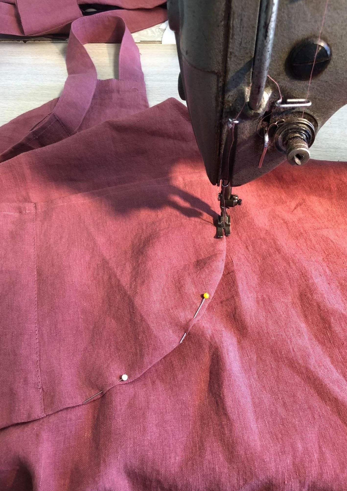 Homemade Linen Apron - The Golden Apple NZ