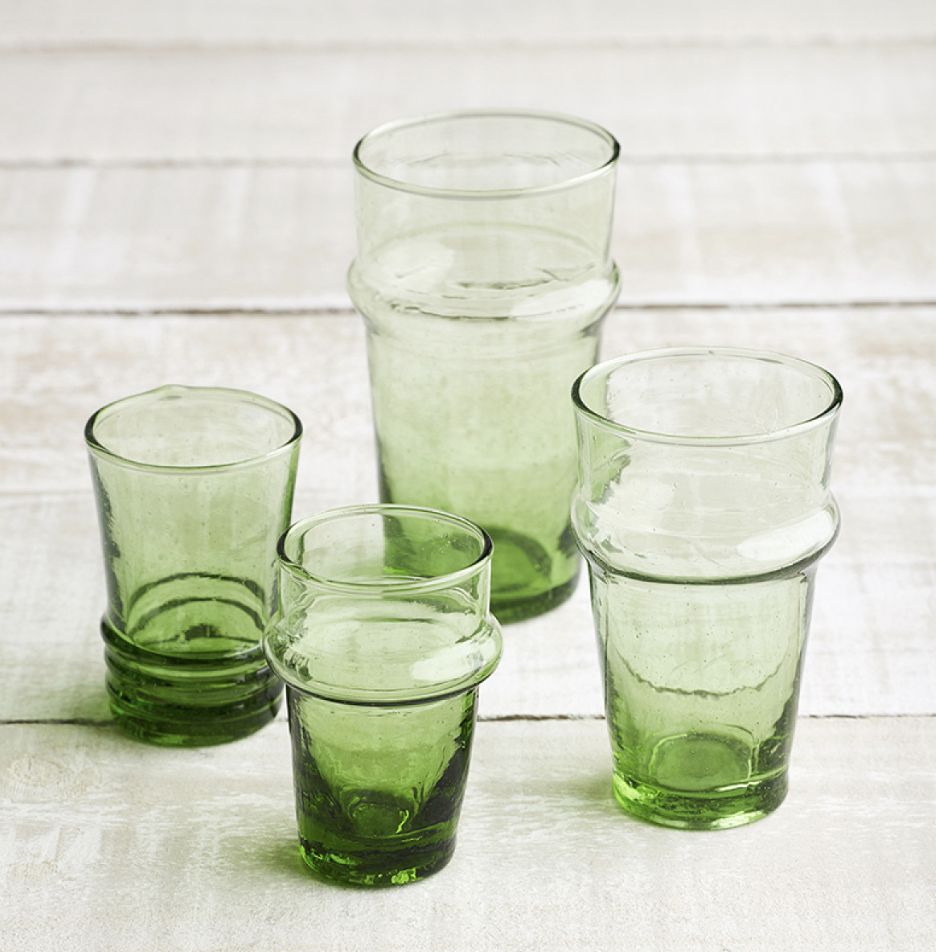 Handblown Tea Glass - Green
