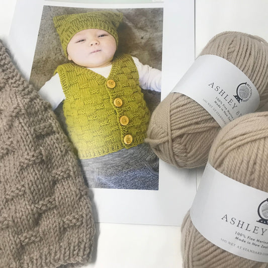 Theodore Vest and Hat Knitting Pattern Kit
