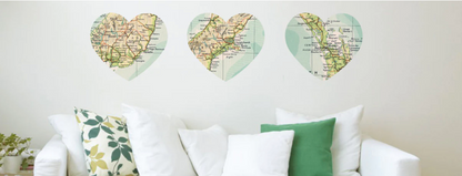 Medium Heart Shape New Zealand Map - Removable Wall Art