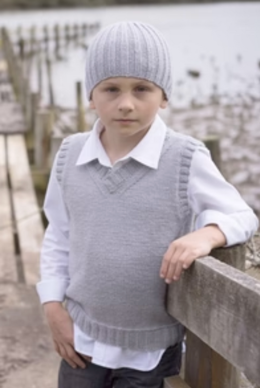 Micah Vest and Beanie knitting Pattern - the Wool Shop NZ