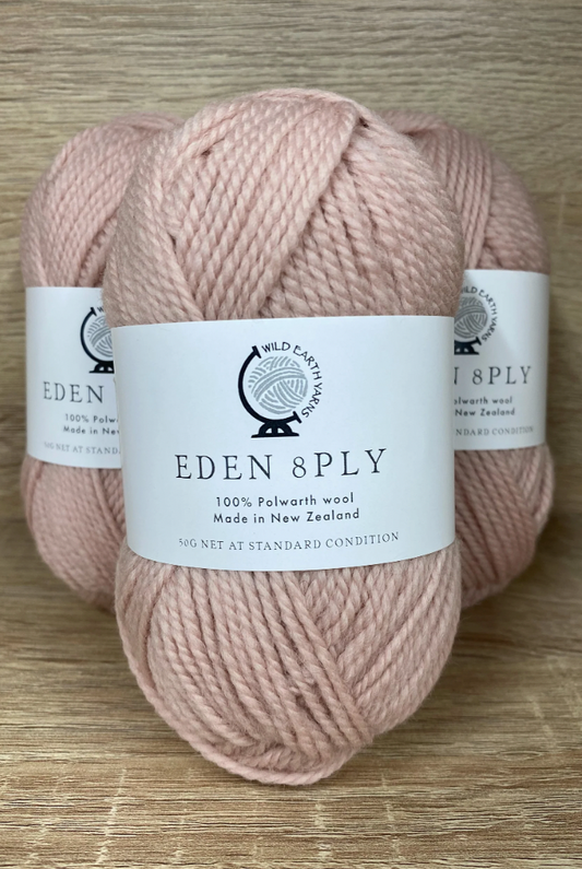 Eden 8ply NZ Polworth Wool - Blossom | Pink Yarn