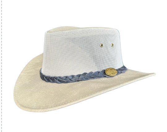 Maverick Cooler Leather Hat - Bone