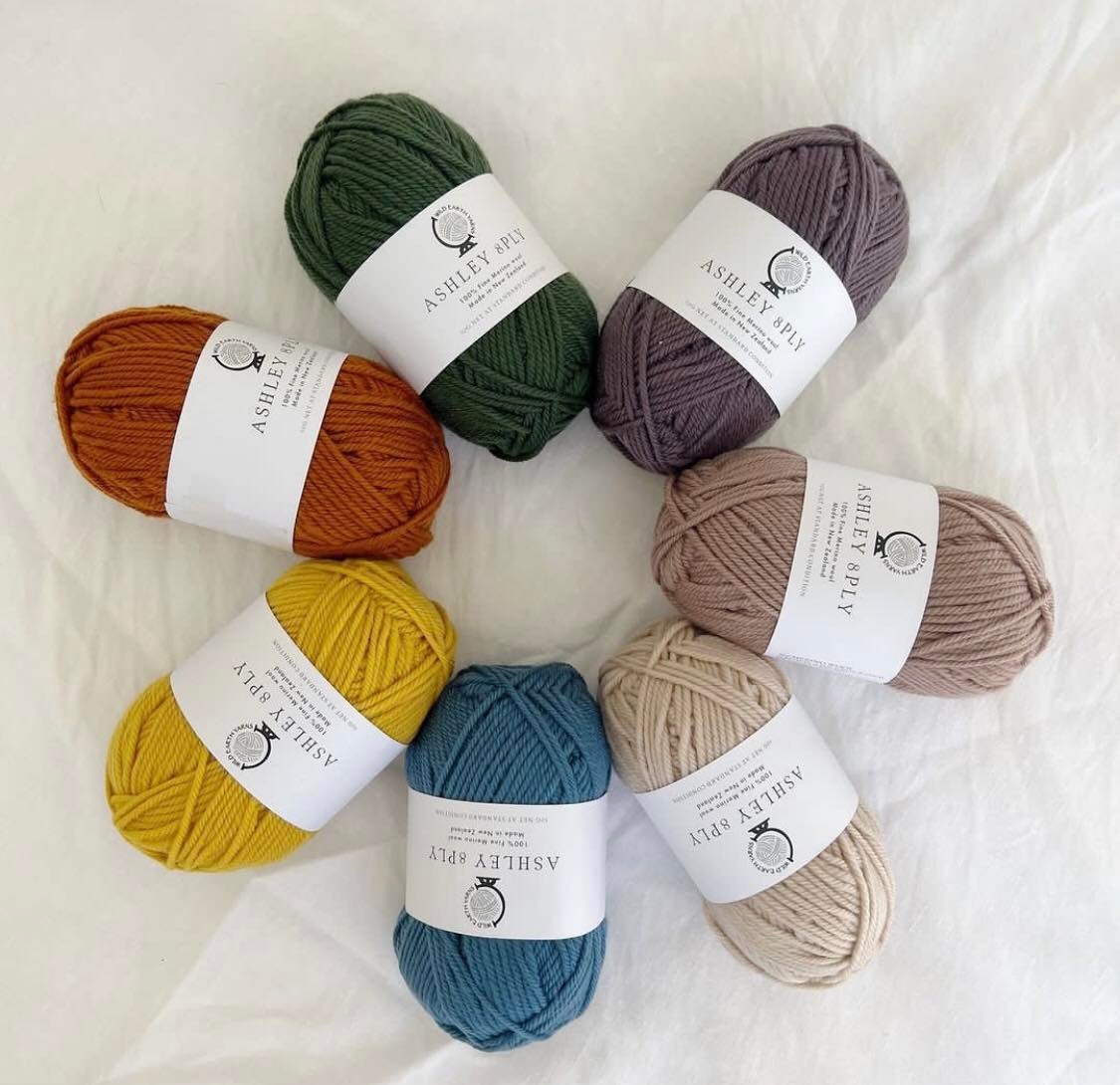 Ashley Merino 8ply - Sunflower - The Golden Apple NZ