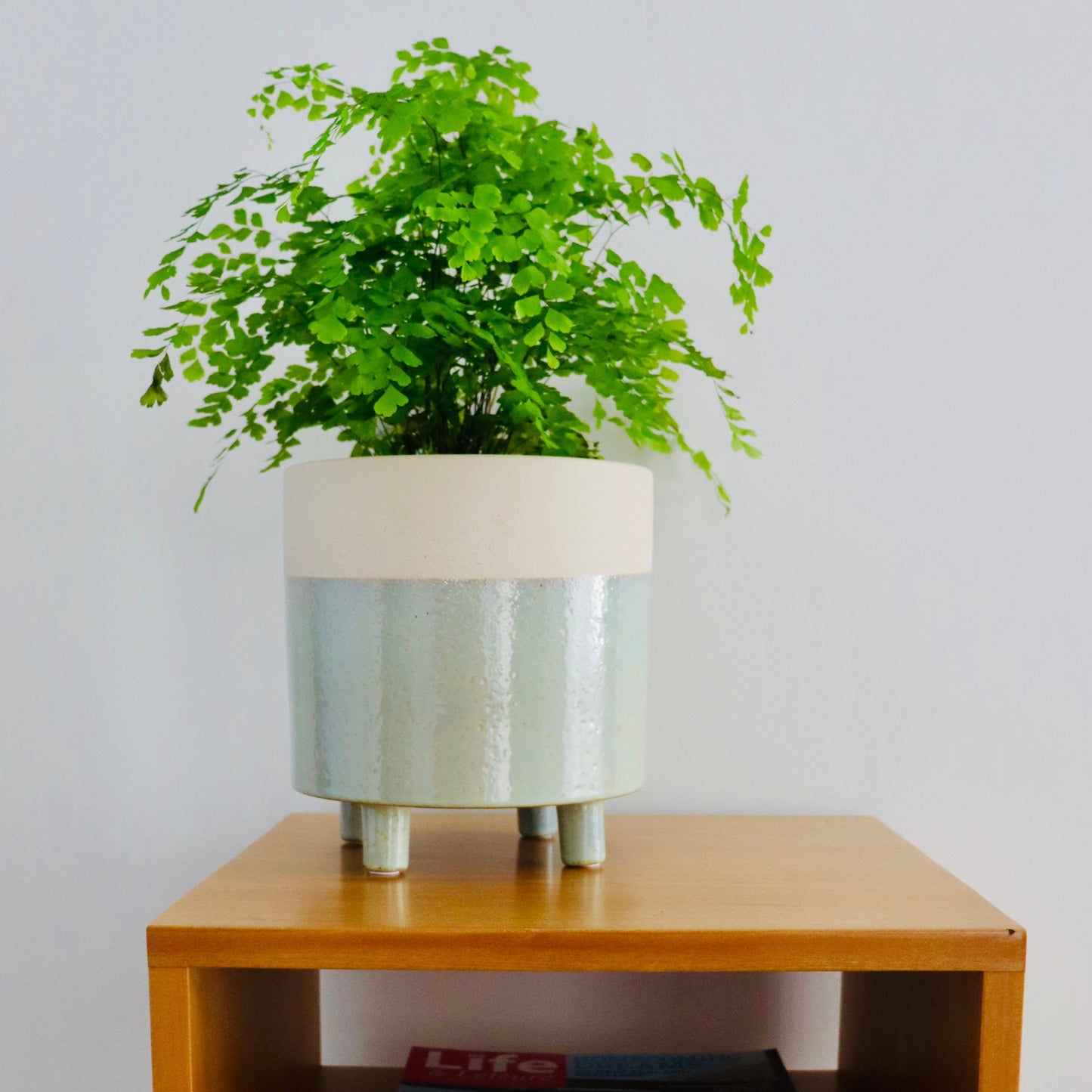 Mist Stoneware Planter - The Golden Apple NZ
