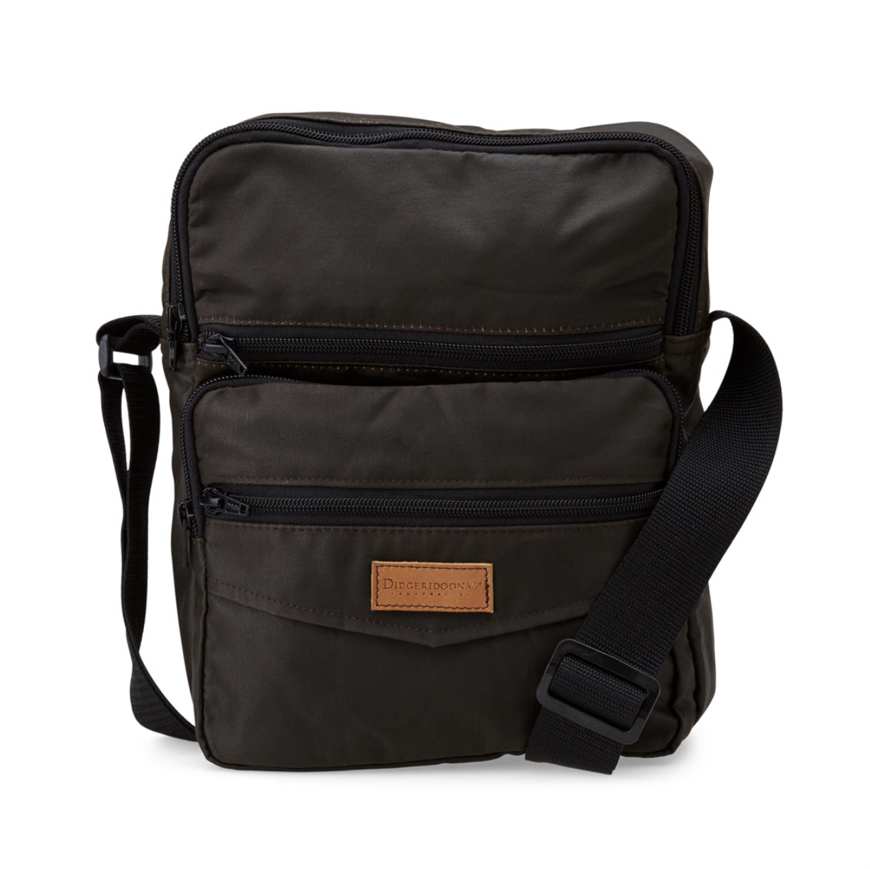 Oilskin Everyday Bag with long strap and 5  pockets.  - Countryside Gear