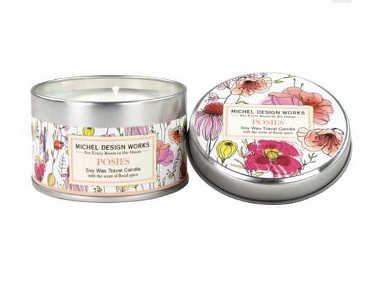 Michel Design Works Travel Candle - Posies - The Golden Apple NZ