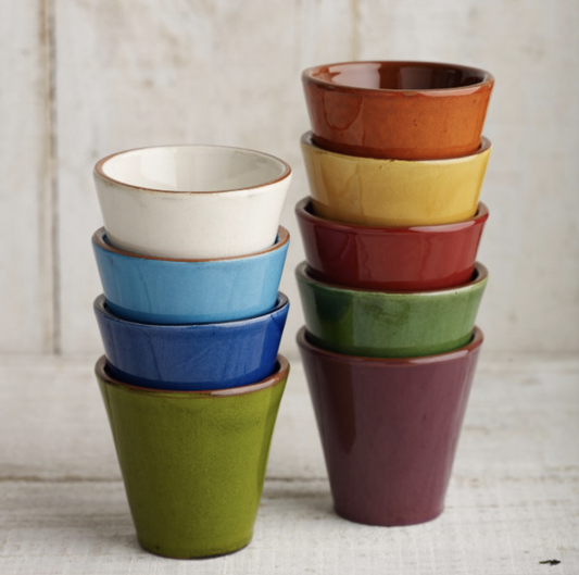 Spanish Coloured Terracotta Cups - The Golden Apple NZ