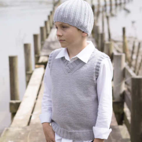 Micah Vest and Beanie Pattern - The Golden Apple NZ