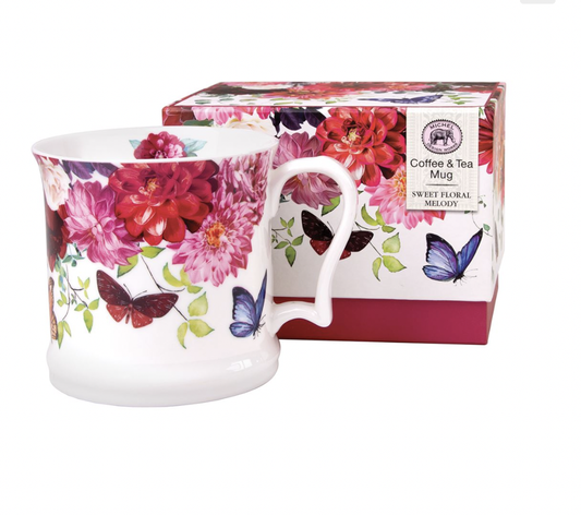 Sweet Floral Melody Coffee & Tea Mug - The Golden Apple NZ