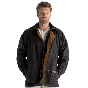 The Hereford Oilskin Jacket in brown
